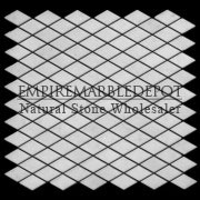 Statuary Crystal Marble Diamond Mosaic Tile Polished White Statuario