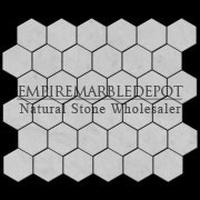 Statuary Crystal Marble 2" Hexagon Mosaic Tile Polished White Statuario