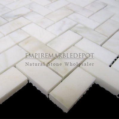 Calacatta Gold Italian Marble 2x4 Mosaic Honed