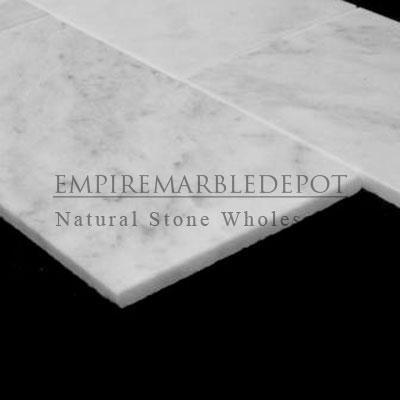 Carrara Marble Italian White Bianco Carrera 12x24 Marble Tile Polished