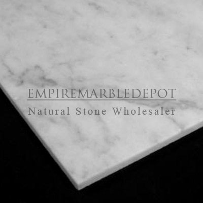 Carrara Marble Italian White Bianco Carrera 18x18 Marble Subway Tile Polished