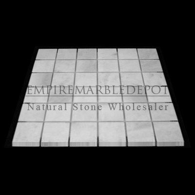 Carrara Marble Italian White Bianco Carrera 2x2 Mosaic Honed