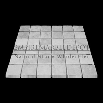 Carrara Marble Italian White Bianco Carrera 2x2 Mosaic Tumbled