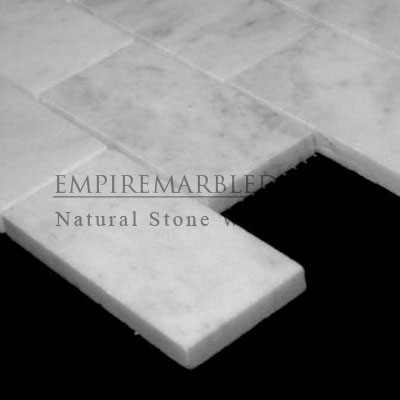 Carrara Marble Italian White Bianco Carrera 2x4 Mosaic Polished