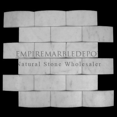 Carrara Marble Italian White Bianco Carrera 2x4 Mosaic Honed