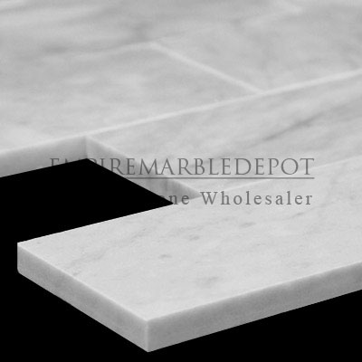 Carrara Marble Italian White Bianco Carrera 3x6 Marble Subway Tile Polished