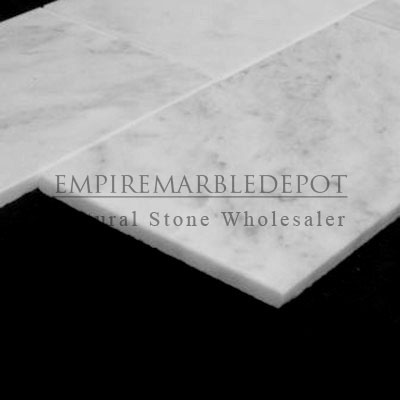 Carrara Marble Italian White Bianco Carrera 4x12 Marble Tile Polished