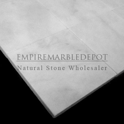 Carrara Marble Italian White Bianco Carrera 4x4 Marble Tile Honed