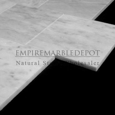 Carrara Marble Italian White Bianco Carrera 6x6 Marble Tile Honed