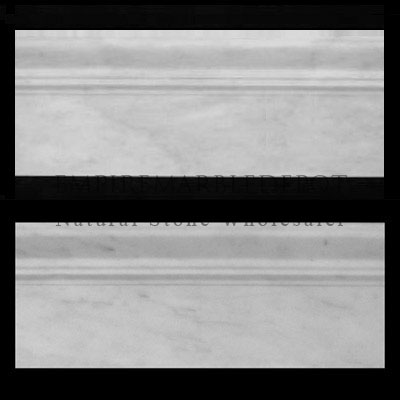 Carrara Marble Italian White Bianco Carrera Crown Molding Honed