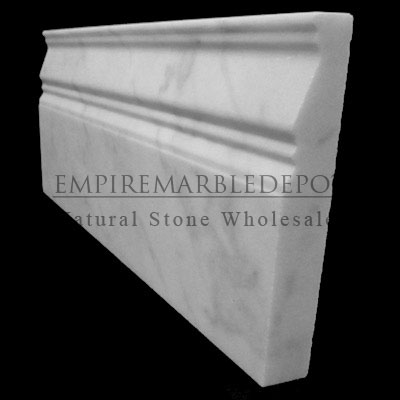 Carrara Marble Italian White Bianco Carrera Crown Molding Polished