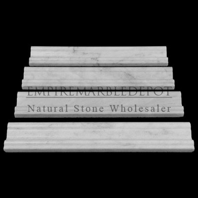 Carrara Marble Italian White Bianco Carrera Crown Molding Honed