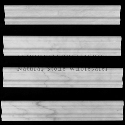 Carrara Marble Italian White Bianco Carrera Crown Molding Polished