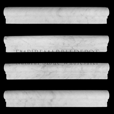 Carrara Marble Italian White Bianco Carrera Crown Molding Honed