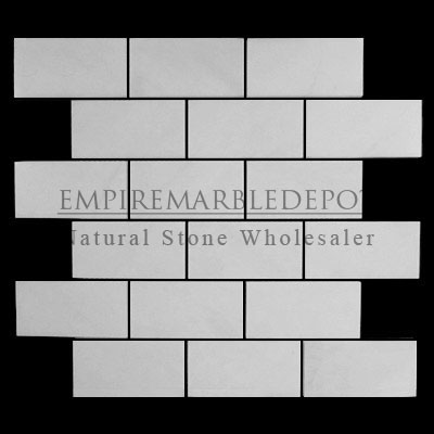 Bianco Dolomiti Marble Italian White Dolomite 2x4 Mosaic Polished