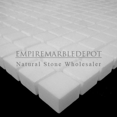 Bianco Dolomiti Marble Italian White Dolomite 5/8x5/8 Mosaic Tile Polished