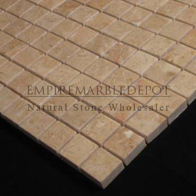 Crema Marfil Marble 1x1 Mosaic Polished