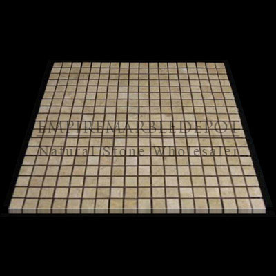 Crema Marfil Marble 5/8x5/8 Mosaic Tile Polished