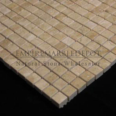 Crema Marfil Marble 5/8x5/8 Mosaic Tile Polished