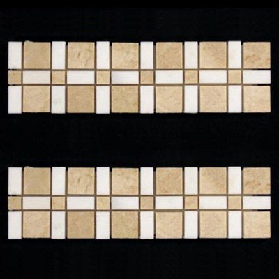 Crema Marfil Marble Herringbone Mosaic Tile Polished